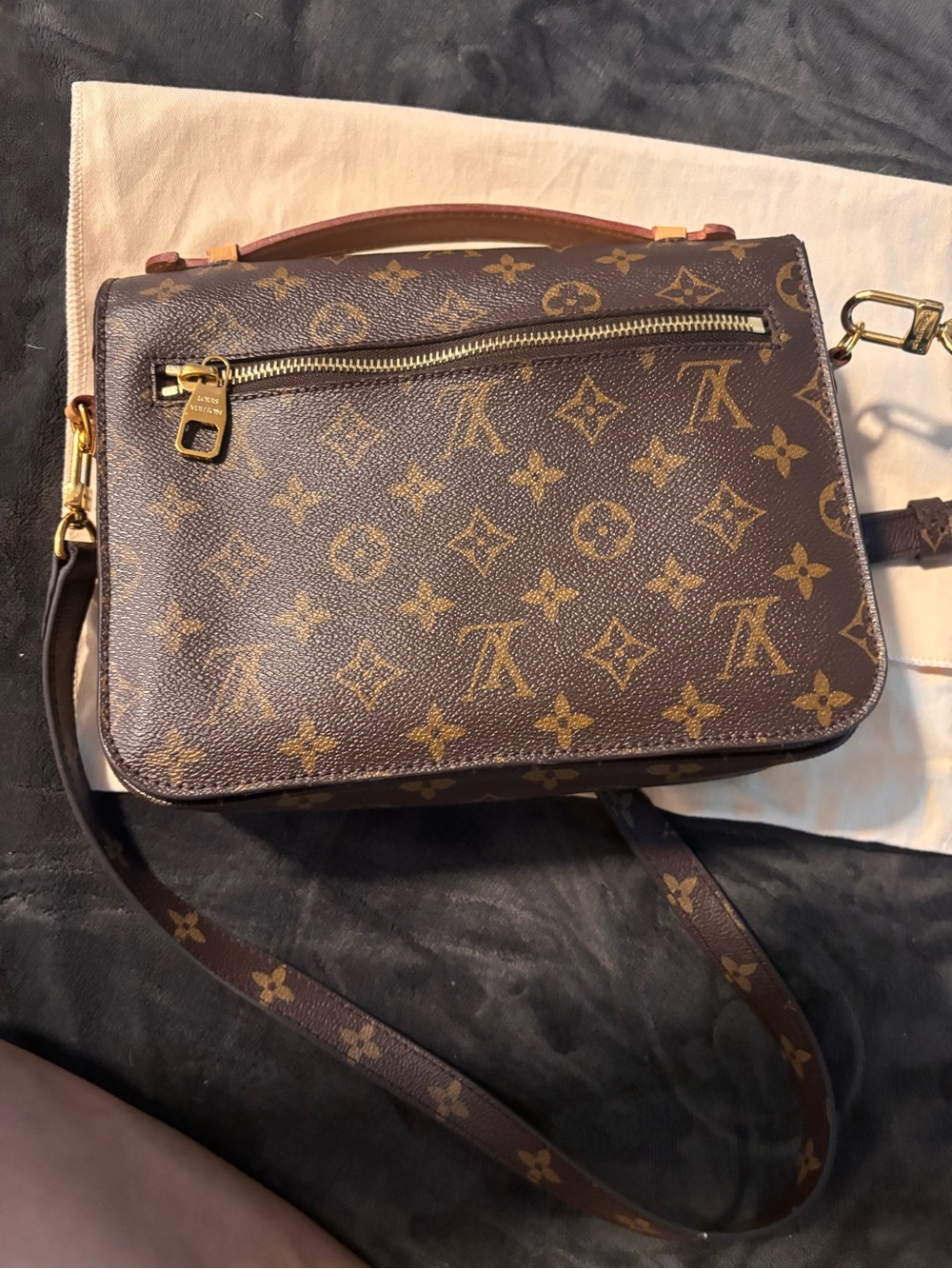 Louis Vuitton Monogram Pochette Métis in Brown and Gold - Picture 3 of 5